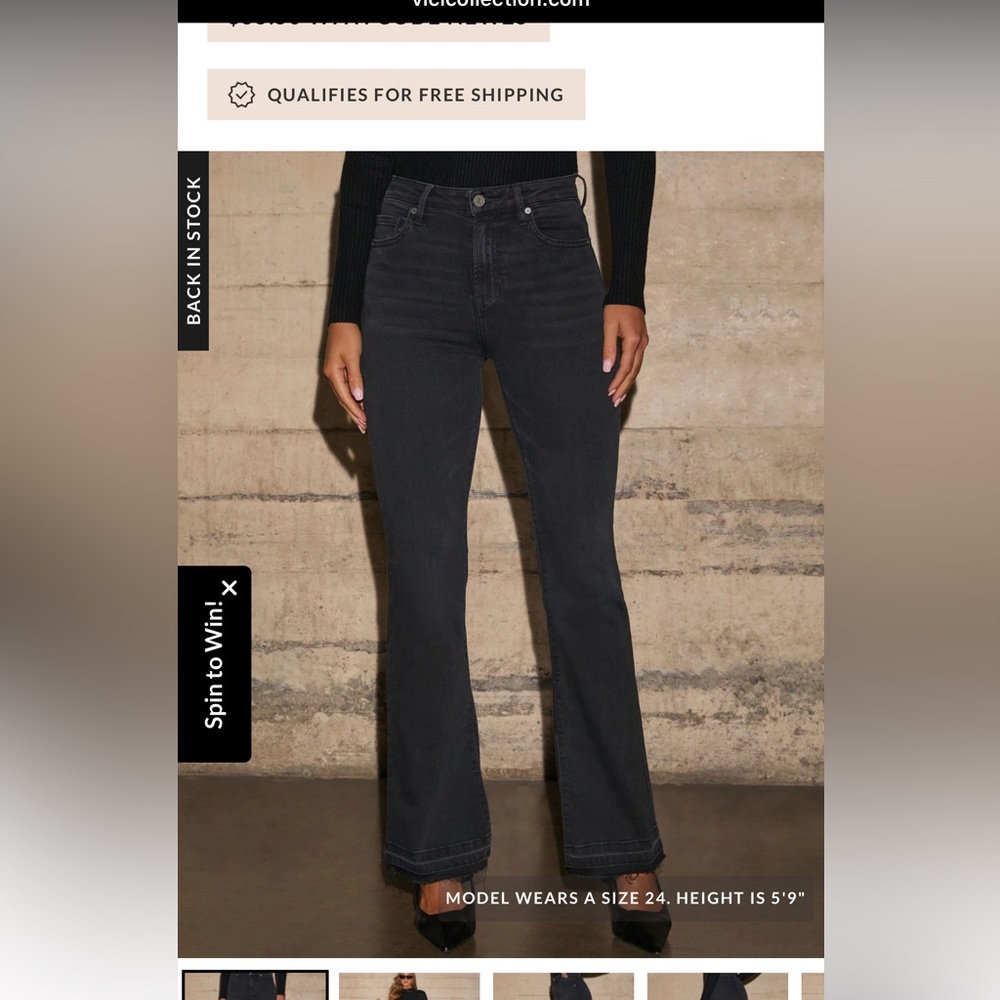 BRAND NEW WITH TAGS Krawford Released Hem Flare Jeans - Black / 30